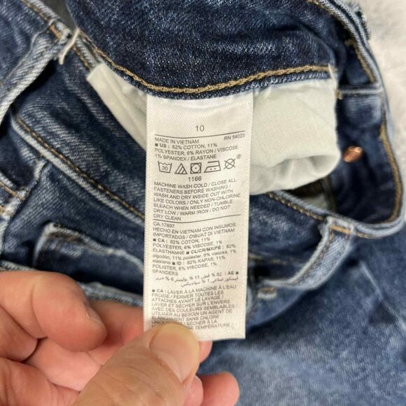 Old Navy Rockstar Jeans Women 10 Blue High Rise Super Skinny Distressed Denim - Picture 5 of 8